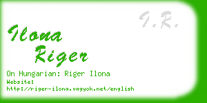 ilona riger business card